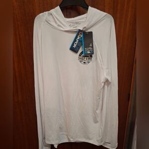Salt Life SLX Fishing Long Sleeve Boating Hoodie Mens Large White